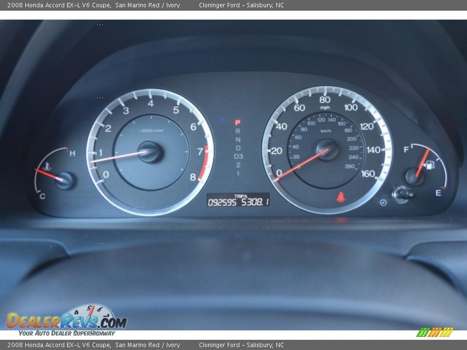 2008 Honda Accord EX-L V6 Coupe San Marino Red / Ivory Photo #23