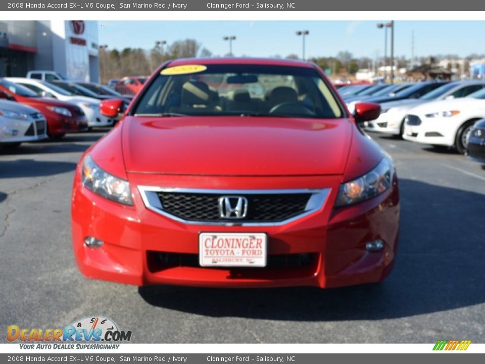 2008 Honda Accord EX-L V6 Coupe San Marino Red / Ivory Photo #26