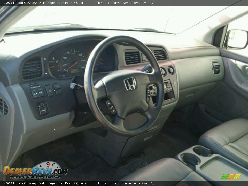 2003 Honda Odyssey EX-L Sage Brush Pearl / Quartz Photo #14