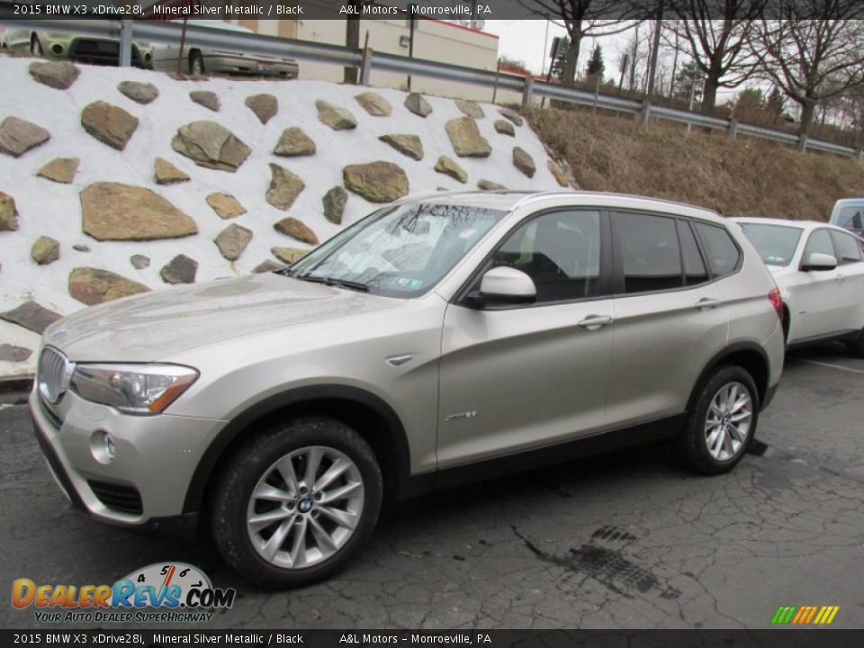 2015 BMW X3 xDrive28i Mineral Silver Metallic / Black Photo #1