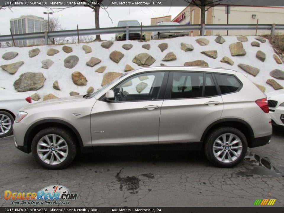 2015 BMW X3 xDrive28i Mineral Silver Metallic / Black Photo #2