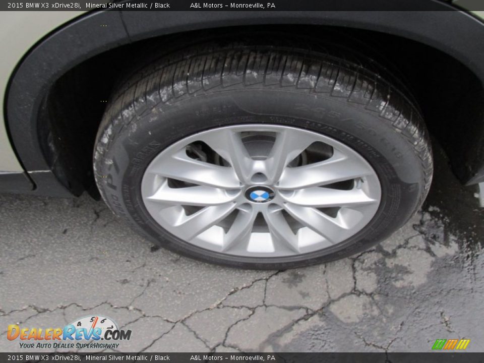 2015 BMW X3 xDrive28i Mineral Silver Metallic / Black Photo #3