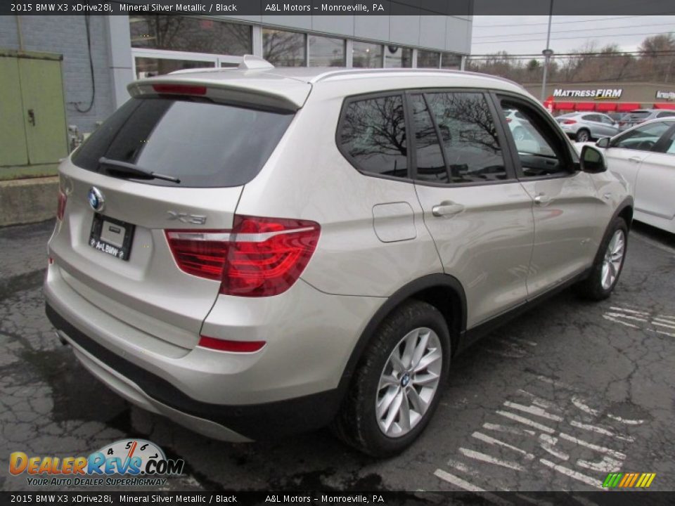 2015 BMW X3 xDrive28i Mineral Silver Metallic / Black Photo #6