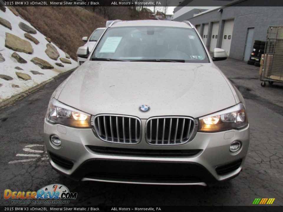 2015 BMW X3 xDrive28i Mineral Silver Metallic / Black Photo #8