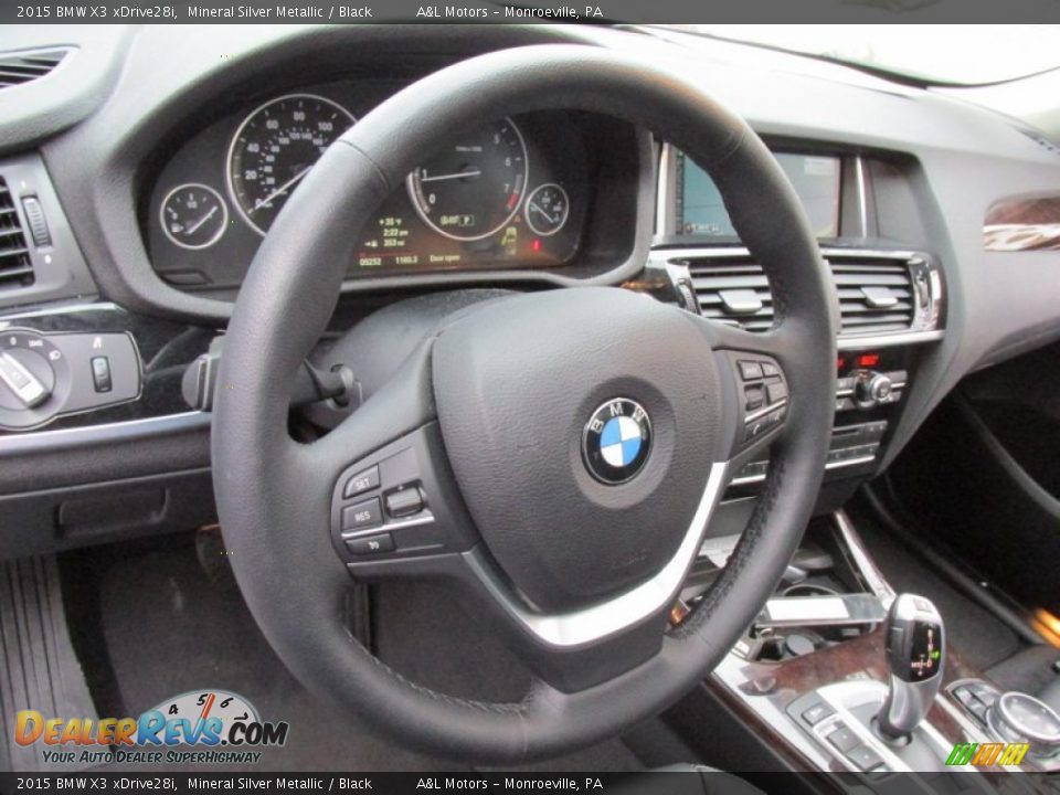 2015 BMW X3 xDrive28i Mineral Silver Metallic / Black Photo #14