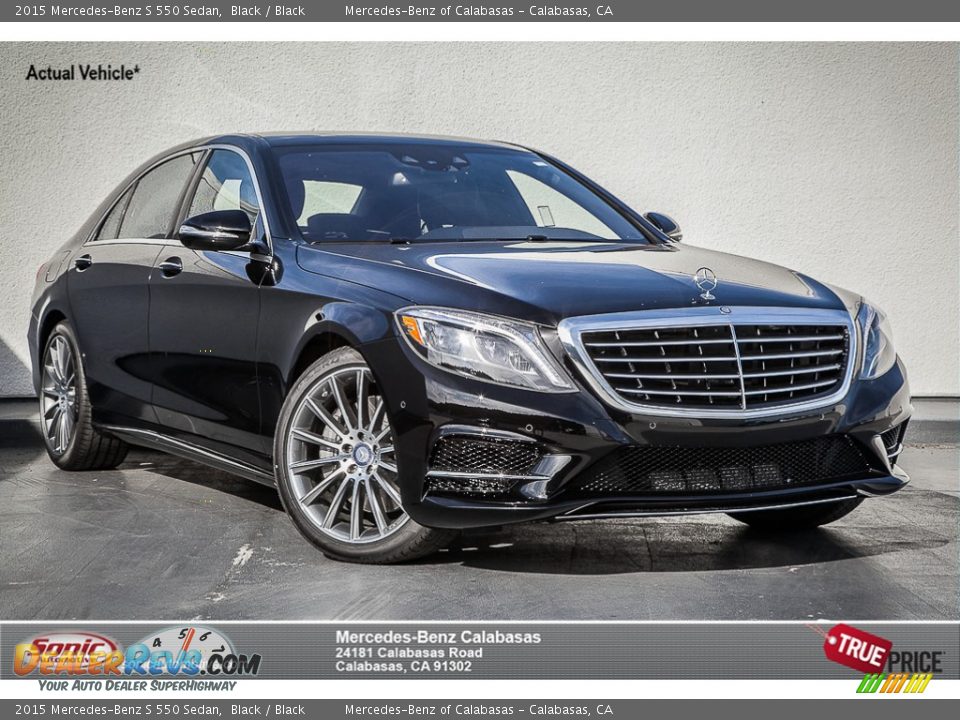 2015 Mercedes-Benz S 550 Sedan Black / Black Photo #1