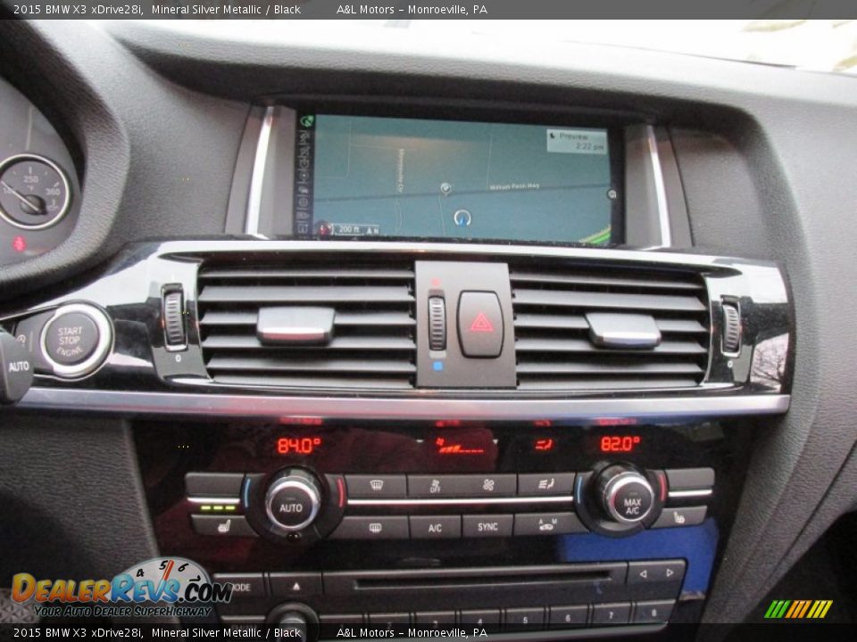 2015 BMW X3 xDrive28i Mineral Silver Metallic / Black Photo #17