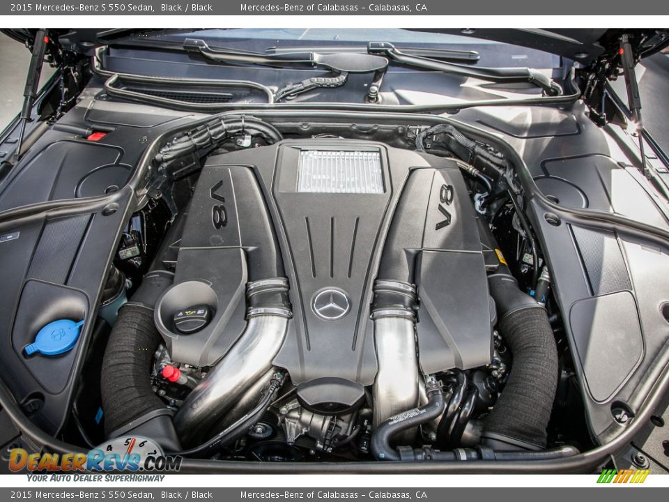 2015 Mercedes-Benz S 550 Sedan Black / Black Photo #9