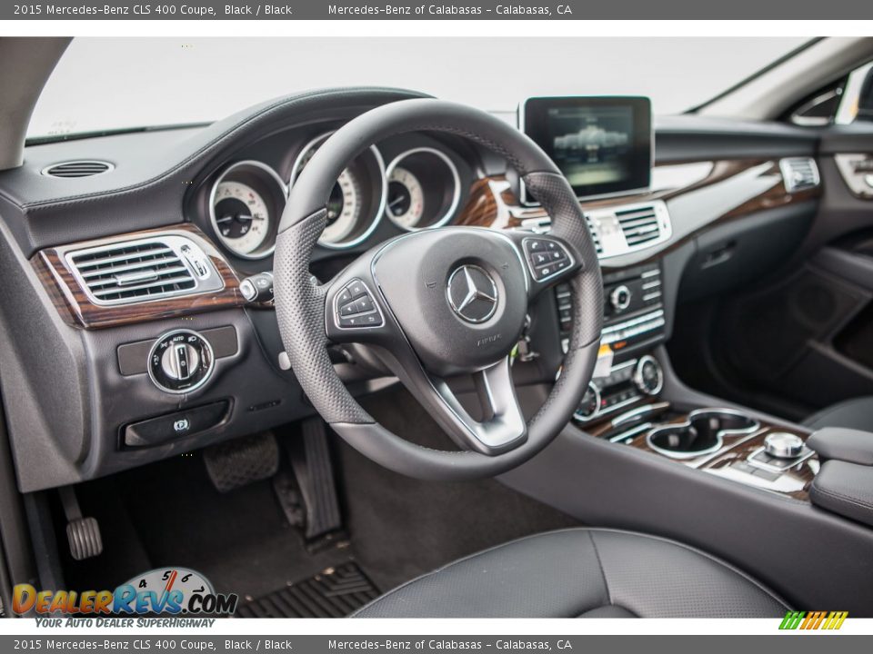 Black Interior - 2015 Mercedes-Benz CLS 400 Coupe Photo #5