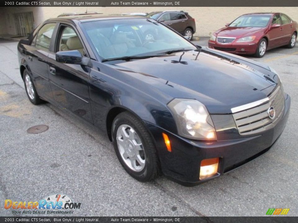 2003 Cadillac CTS Sedan Blue Onyx / Light Neutral Photo #8