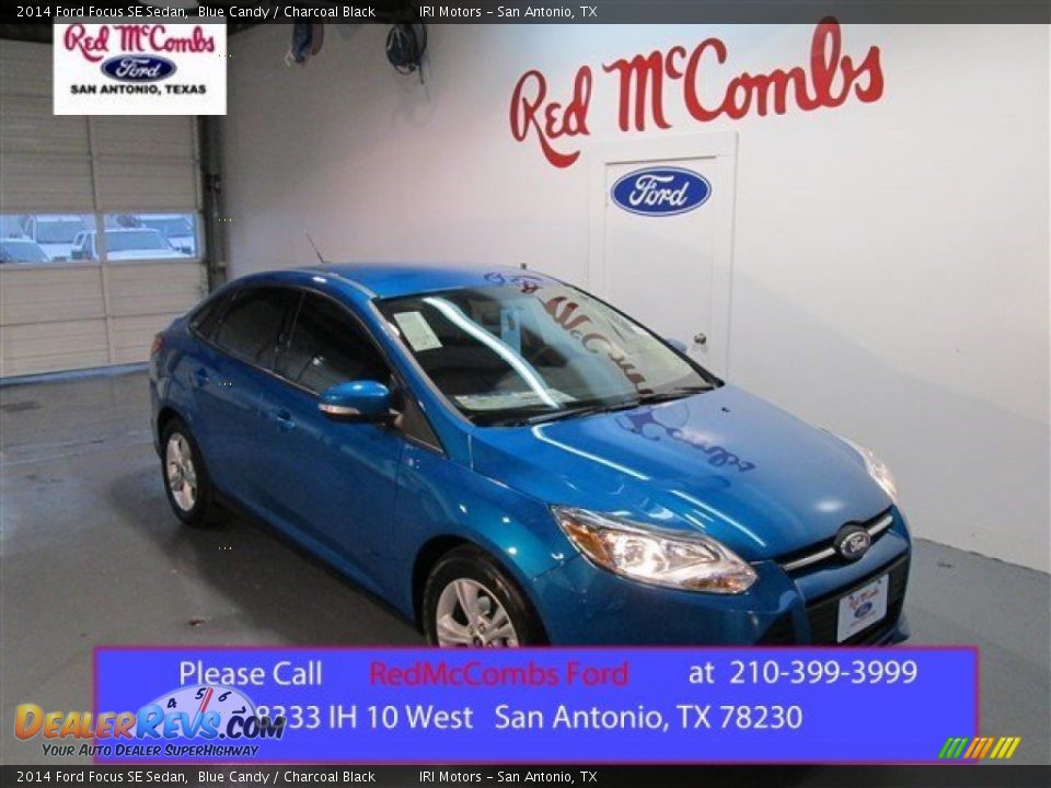 2014 Ford Focus SE Sedan Blue Candy / Charcoal Black Photo #1