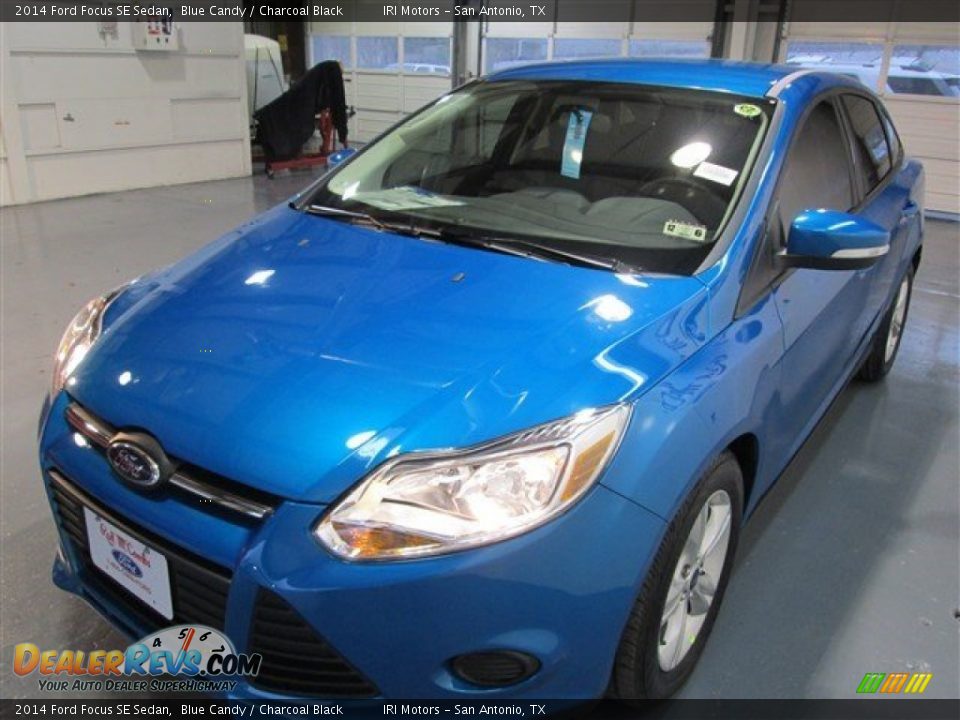 2014 Ford Focus SE Sedan Blue Candy / Charcoal Black Photo #3