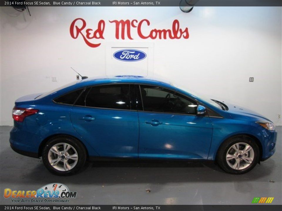 2014 Ford Focus SE Sedan Blue Candy / Charcoal Black Photo #8