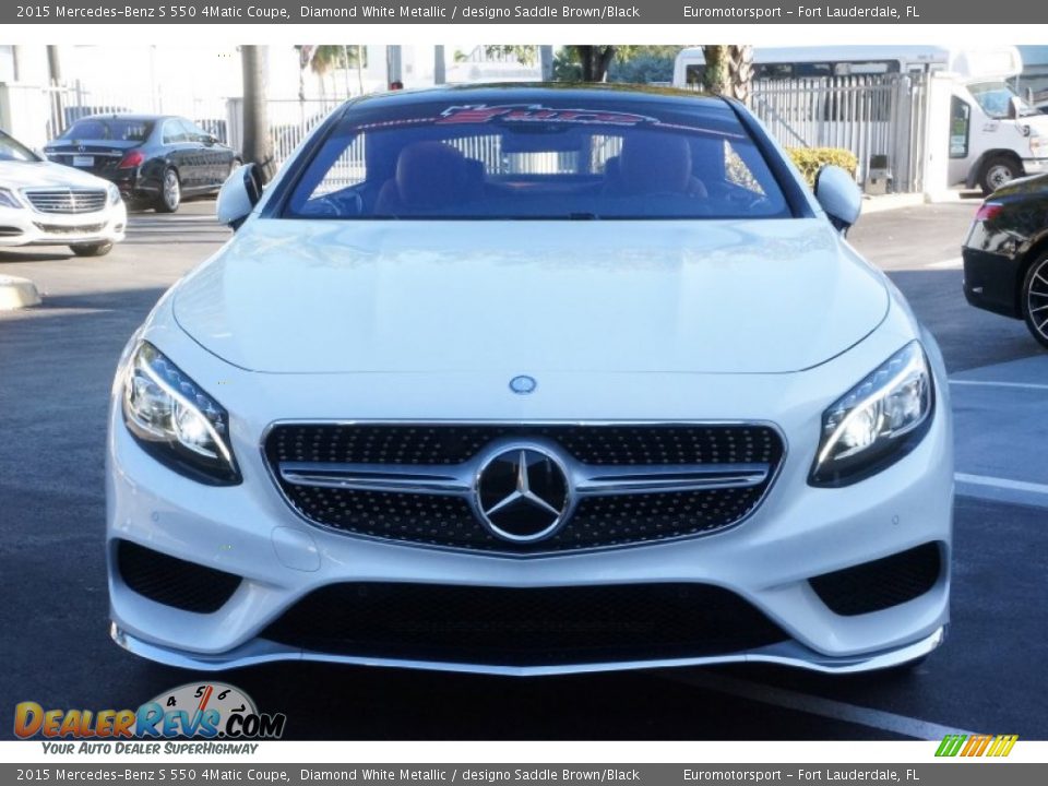 2015 Mercedes-Benz S 550 4Matic Coupe Diamond White Metallic / designo Saddle Brown/Black Photo #7