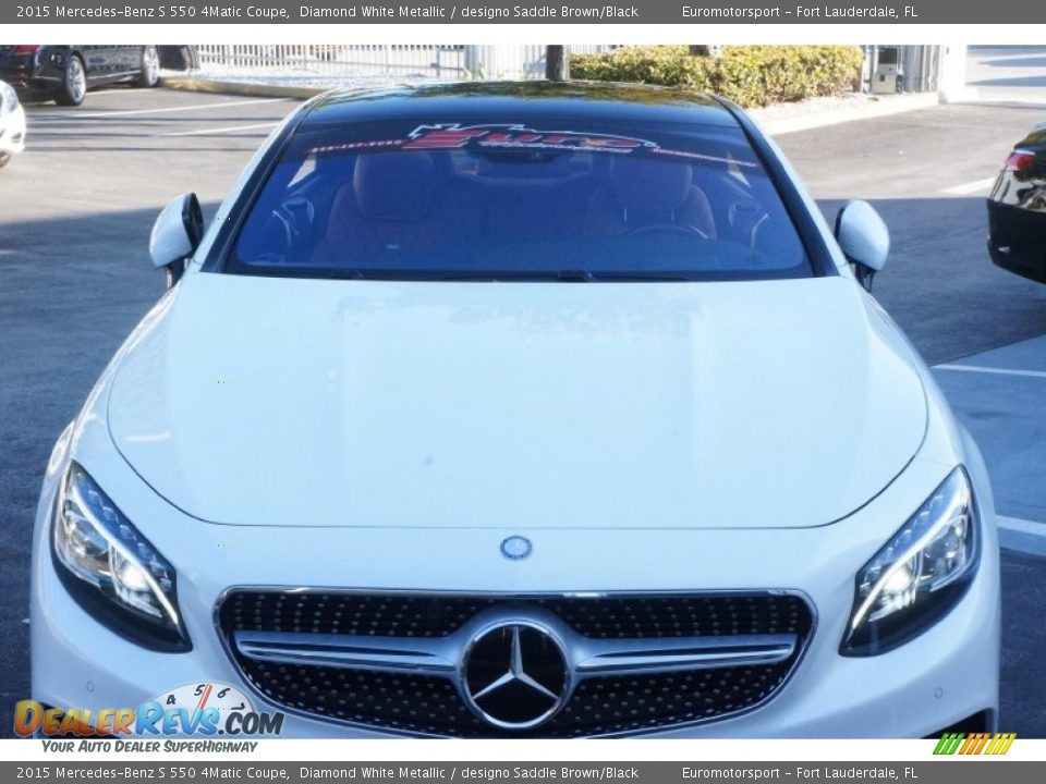 2015 Mercedes-Benz S 550 4Matic Coupe Diamond White Metallic / designo Saddle Brown/Black Photo #9