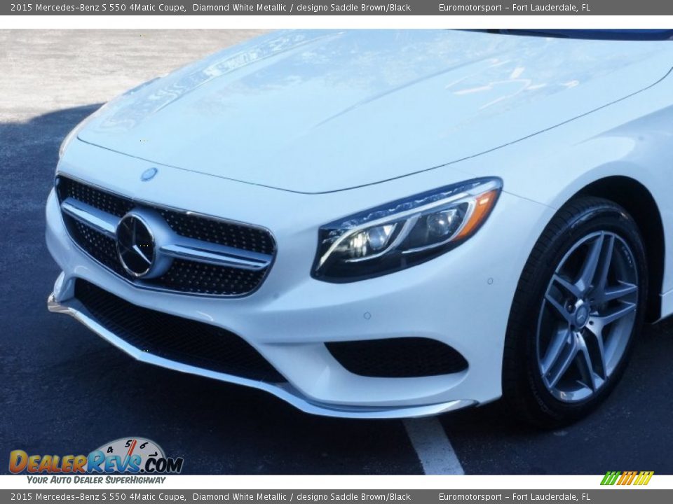 2015 Mercedes-Benz S 550 4Matic Coupe Diamond White Metallic / designo Saddle Brown/Black Photo #10