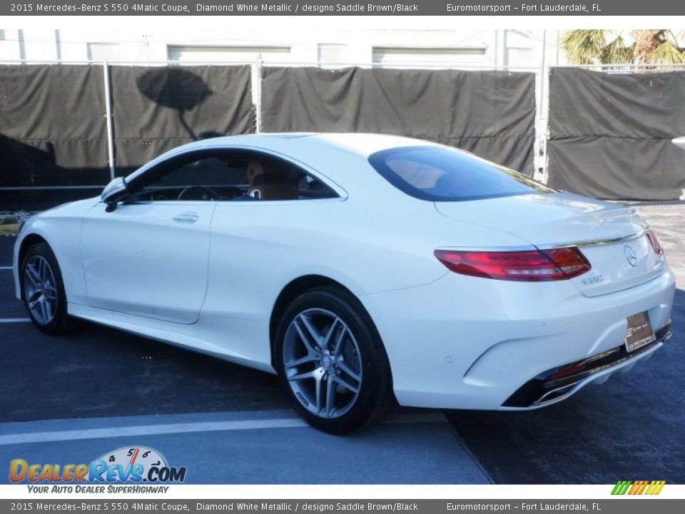 2015 Mercedes-Benz S 550 4Matic Coupe Diamond White Metallic / designo Saddle Brown/Black Photo #13