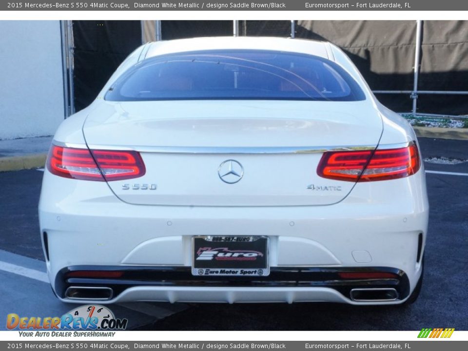 2015 Mercedes-Benz S 550 4Matic Coupe Diamond White Metallic / designo Saddle Brown/Black Photo #16