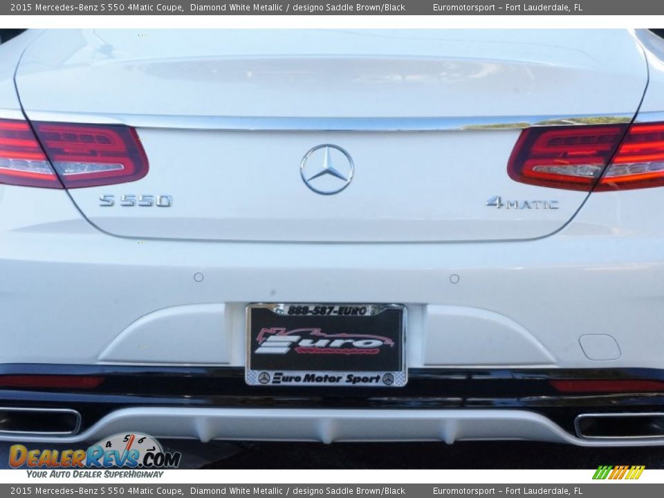 2015 Mercedes-Benz S 550 4Matic Coupe Diamond White Metallic / designo Saddle Brown/Black Photo #17