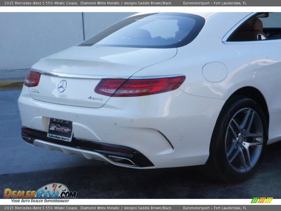 2015 Mercedes-Benz S 550 4Matic Coupe Diamond White Metallic / designo Saddle Brown/Black Photo #19