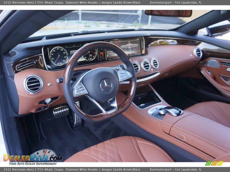 designo Saddle Brown/Black Interior - 2015 Mercedes-Benz S 550 4Matic Coupe Photo #27