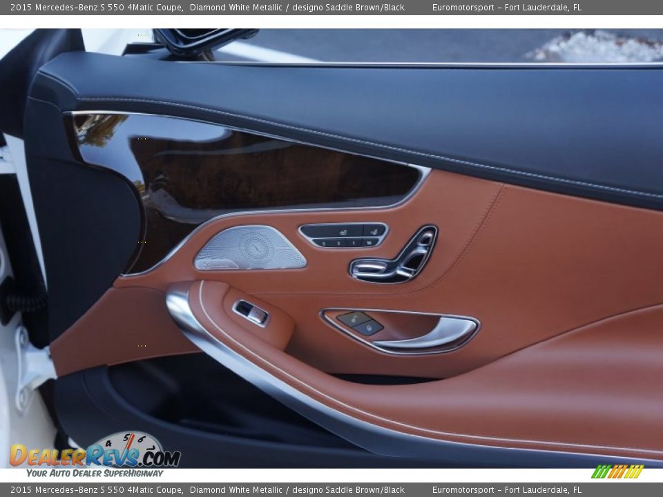 2015 Mercedes-Benz S 550 4Matic Coupe Diamond White Metallic / designo Saddle Brown/Black Photo #37