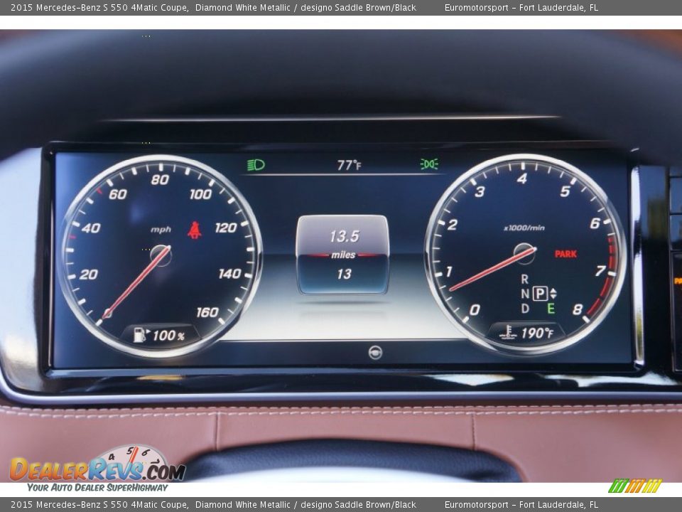 2015 Mercedes-Benz S 550 4Matic Coupe Gauges Photo #56