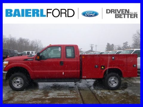 Vermillion Red Ford F250 Super Duty XL Super Cab 4x4 Utility. Click to enlarge. Vermillion Red Ford F250 Super Duty XL Super Cab 4x4 Utility. Click to enlarge.