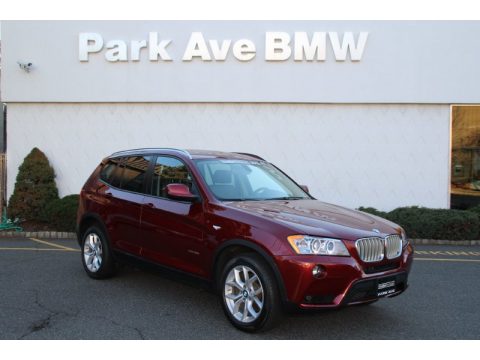 Vermilion Red Metallic BMW X3 xDrive 35i.  Click to enlarge.