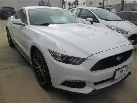 Oxford White Ford Mustang EcoBoost Coupe.  Click to enlarge.