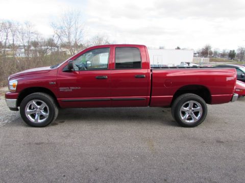 Inferno Red Crystal Pearl Dodge Ram 1500 SLT Quad Cab 4x4.  Click to enlarge.