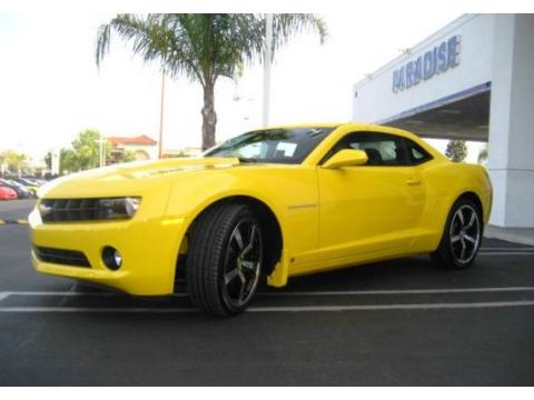 Rally Yellow Chevrolet Camaro LT Coupe.  Click to enlarge.
