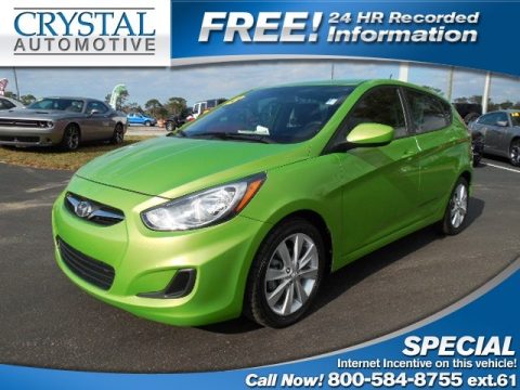 Electrolyte Green Hyundai Accent GS 5 Door.  Click to enlarge.