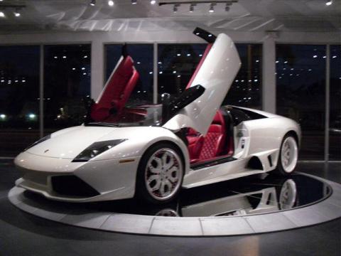 Bianco Isis (Pearl White) 2008 Lamborghini Murcielago LP640 Roadster with 