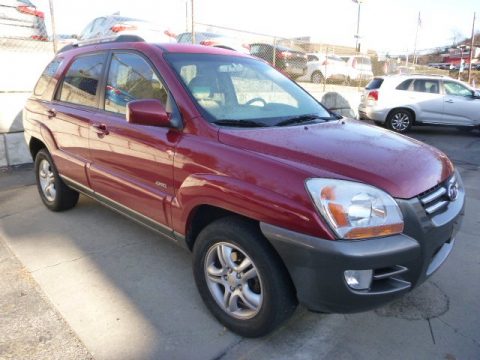 Volcanic Red Kia Sportage EX V6 4WD.  Click to enlarge.