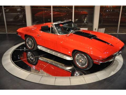 Rally Red Chevrolet Corvette 427 Convertible.  Click to enlarge.