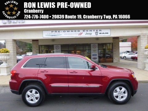 Deep Cherry Red Crystal Pearl Jeep Grand Cherokee Laredo 4x4.  Click to enlarge.