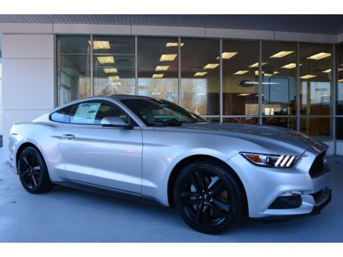 Ingot Silver Metallic Ford Mustang EcoBoost Premium Coupe.  Click to enlarge.