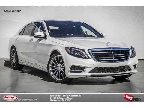 Diamond White Metallic Mercedes-Benz S 550 Sedan.  Click to enlarge.
