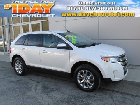 White Suede Ford Edge SEL AWD.  Click to enlarge.