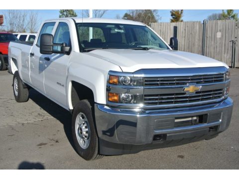 Summit White Chevrolet Silverado 2500HD WT Crew Cab.  Click to enlarge.