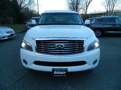 Moonlight White Infiniti QX 56 4WD.  Click to enlarge.