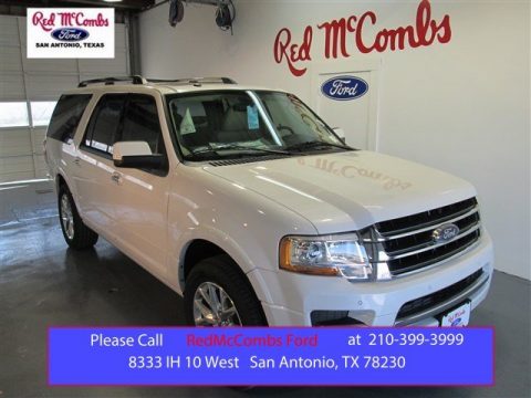 White Platinum Metallic Tri-Coat Ford Expedition EL Limited.  Click to enlarge.