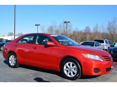 Barcelona Red Metallic Toyota Camry LE.  Click to enlarge.