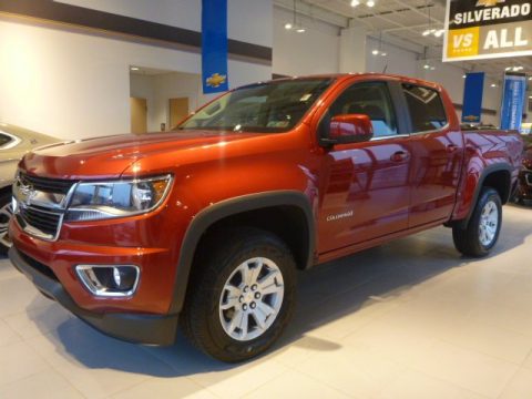 Red Rock Metallic Chevrolet Colorado LT Crew Cab 4WD.  Click to enlarge.