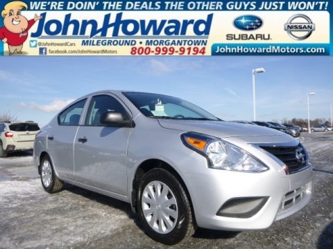 Brilliant Silver Nissan Versa 1.6 S Sedan.  Click to enlarge.