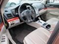  2012 Subaru Outback Warm Ivory Interior #10