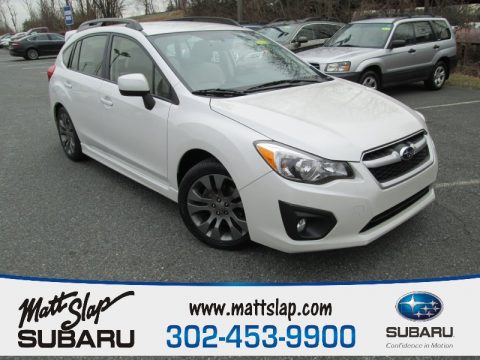 Satin White Pearl Subaru Impreza 2.0i Sport Premium 5 Door.  Click to enlarge.