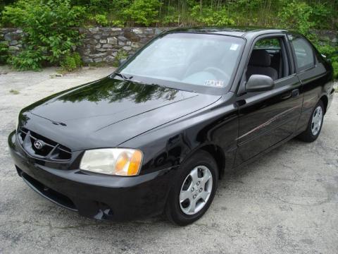 Ebony Black Hyundai Accent GS Coupe.  Click to enlarge.