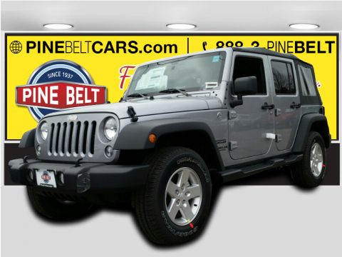 Billet Silver Metallic Jeep Wrangler Unlimited Sport 4x4.  Click to enlarge.